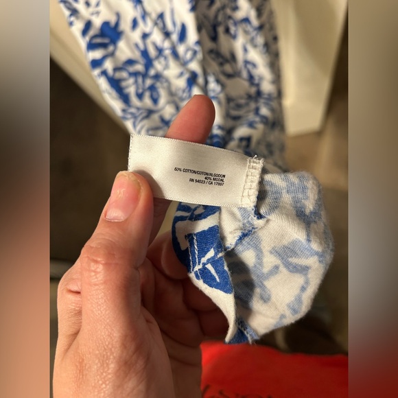 Old Navy Blue and White Floral Maxi Dress Maternity Size Medium - Picture 5 of 5